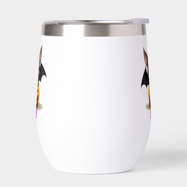 Bat adorable sur Citrouille mignonne Halloween Déc (Gauche)