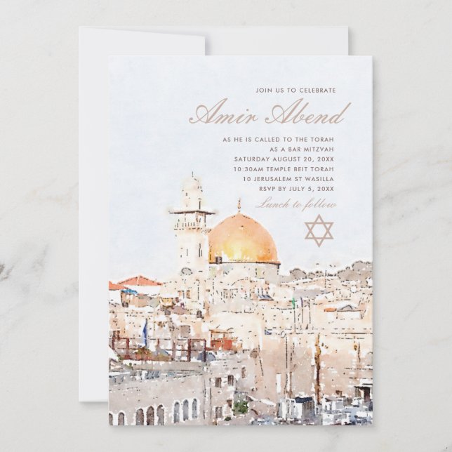 Bat Bar Mitzvah Invitation (Devant)