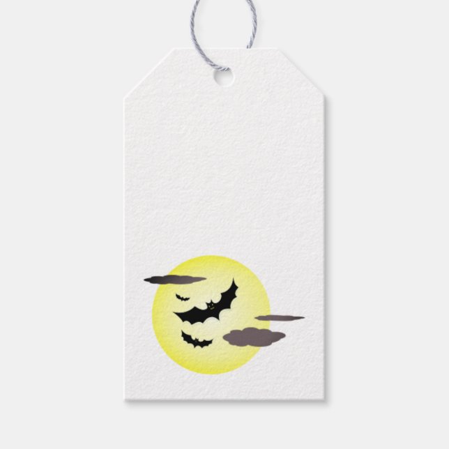 Bat d'Halloween et étiquette cadeau de Pleine lune (Devant)