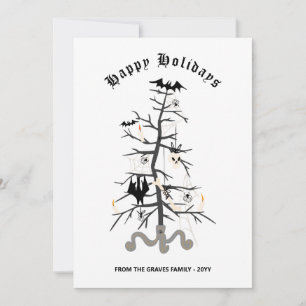 Bat gothique sapin de Noël Bonne carte de vacances