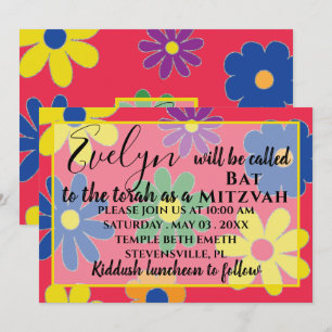 Bat mitzvah Bar Mitzvah Invitation de fleurs Super