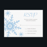 Bat mitzvah bleu RSVP d'étoile de David de flocon<br><div class="desc">Cartes orientées du bat mitzvah RSVP d'hiver.</div>