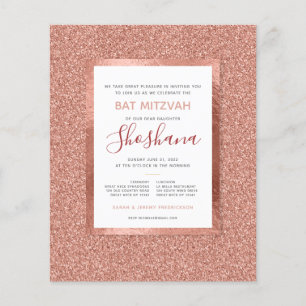 Bat mitzvah Budget Rose Parties scintillant d'or I
