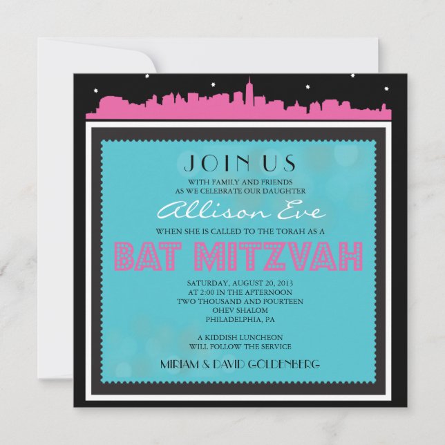 BAT MITZVAH DE BROADWAY CLASSIQUE Invitation - ave (Devant)