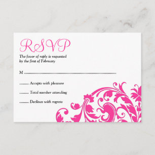 Bat mitzvah élégant RSVP de Flourish de roses