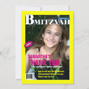 Bat mitzvah Magazine Merci Note
