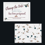 Bat mitzvah Modifier la carte de date<br><div class="desc">Des changements de date inattendus peuvent se produire. Envoyez à vos invités un rose de jardin turquoise,  Bat mitzvah Changer la carte de date. Ces cartes d'évènements postpone ont l'air charmant avec le set turquoise,  vin,  floral rouge ba tmitzvah set.</div>