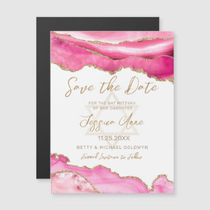 Bat mitzvah Pink Gold Parties scintillant Agate En
