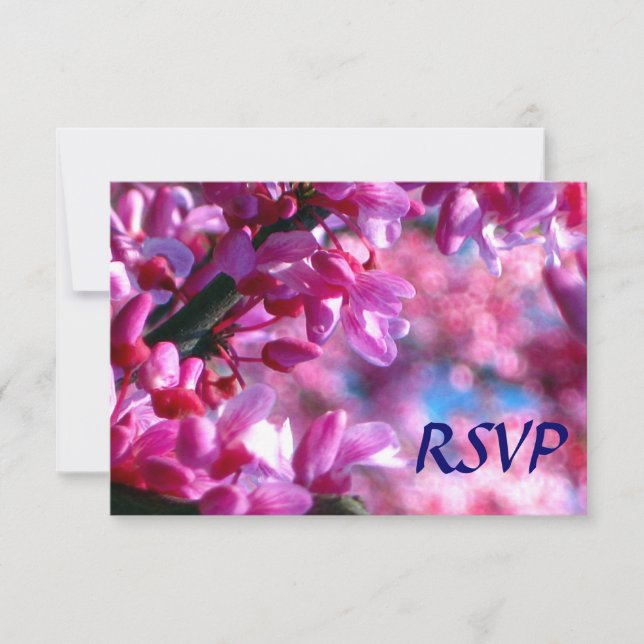 Bat mitzvah RSVP  de fleurs rouges roses (Devant)