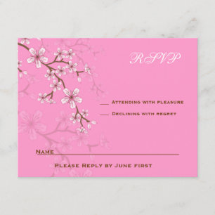 Bat mitzvah RSVP Gabriella Pink Blossoms