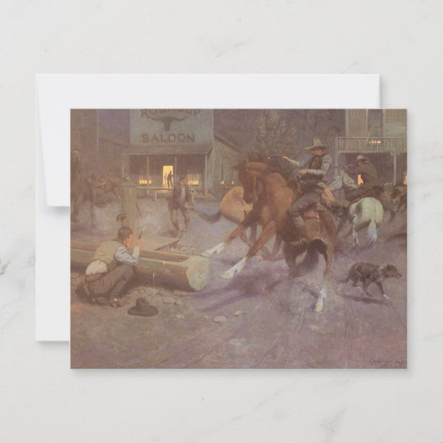 Bataille au Roundup Saloon par Bill Gollings (Devant)