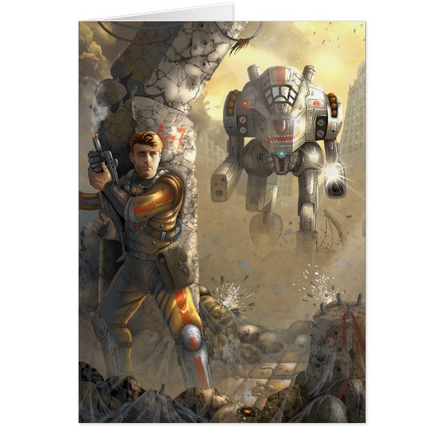 bataille avec le robot (Devant)