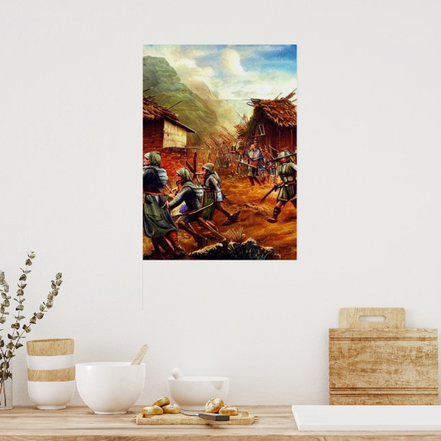 Bataille dans l'Art numérique du village Poster #0 (Cuisine)