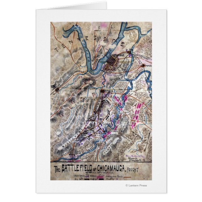 Bataille de Chickamauga - Carte panoramique de la  (Devant)
