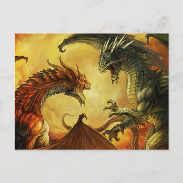 Bataille de dragon, carte postale (Devant)