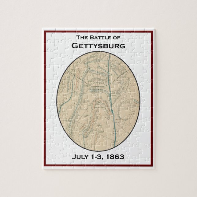 Bataille de Gettysburg Carte Puzzle (Vertical)