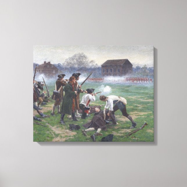 Bataille de Lexington - Impression sur toile histo (Recto)