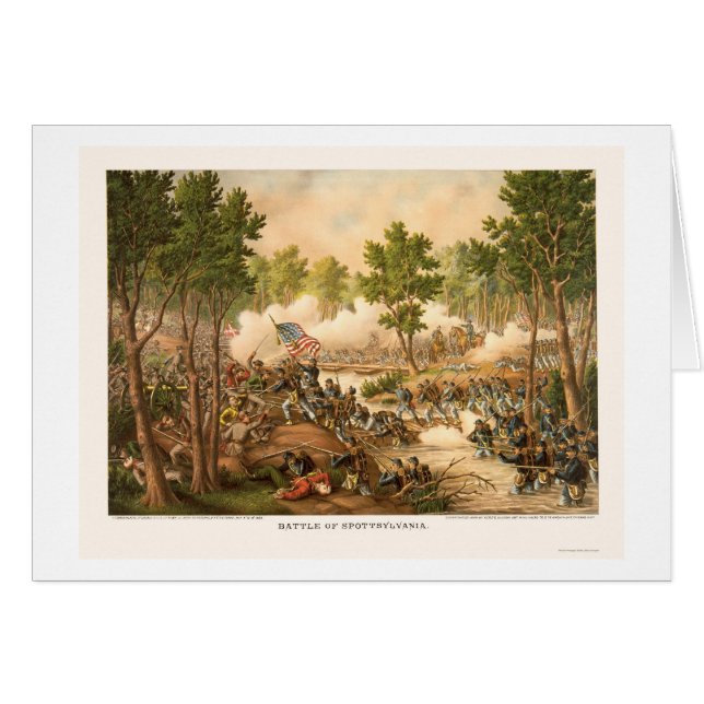 Bataille de Spottsylvania par Kurz et Allison 1864 (Devant horizontal)