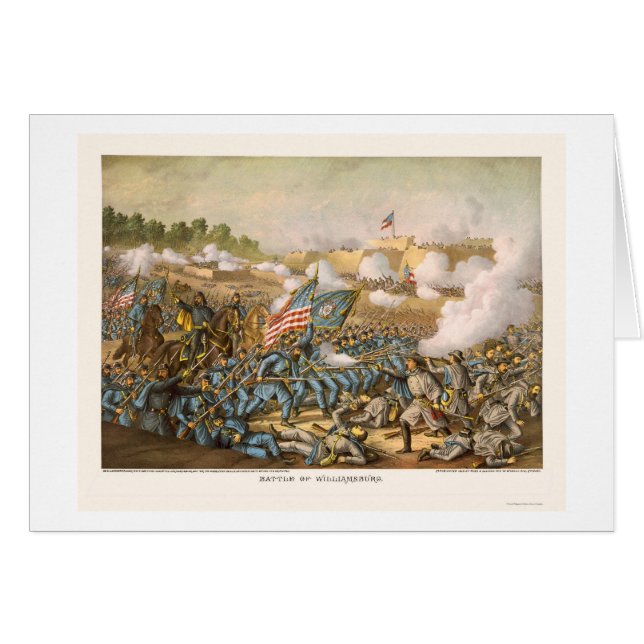 Bataille de Williamsburg par Kurz et Allison 1862 (Devant horizontal)