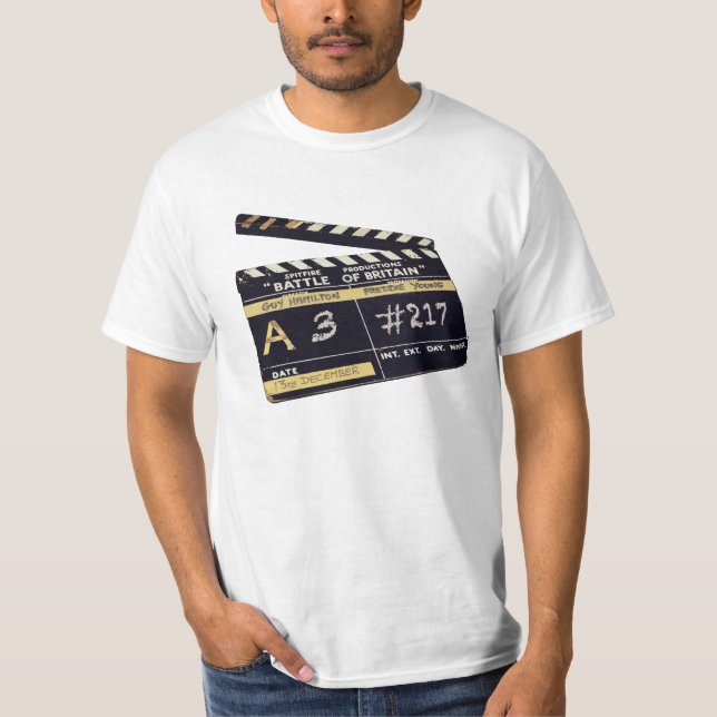 "Bataille T-shirt de claquette de film de (Devant)