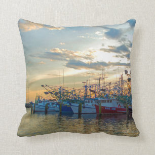 Bateau à crevettes et Coussin pélican