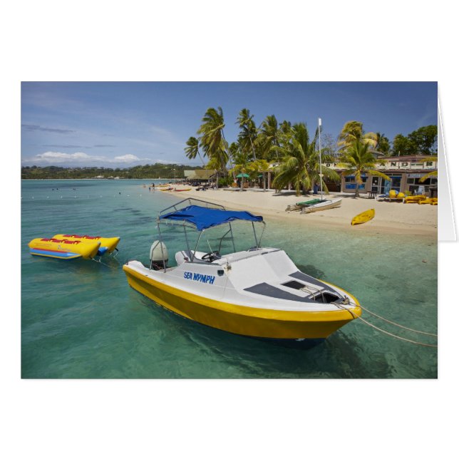 Bateau à moteur et bateau en forme de banane (Devant horizontal)