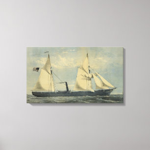 Bateau à vapeur vintage américain "Kanawha" Toile 