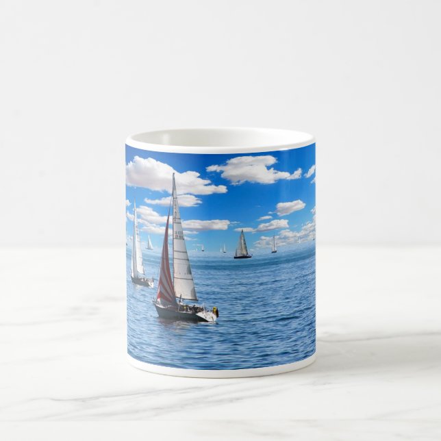 Bateau à voile Bateau Mug (Centre)