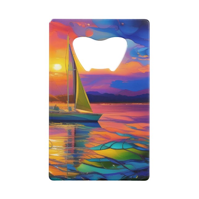 Bateau à voile coloré / Phare AI ART (Devant)
