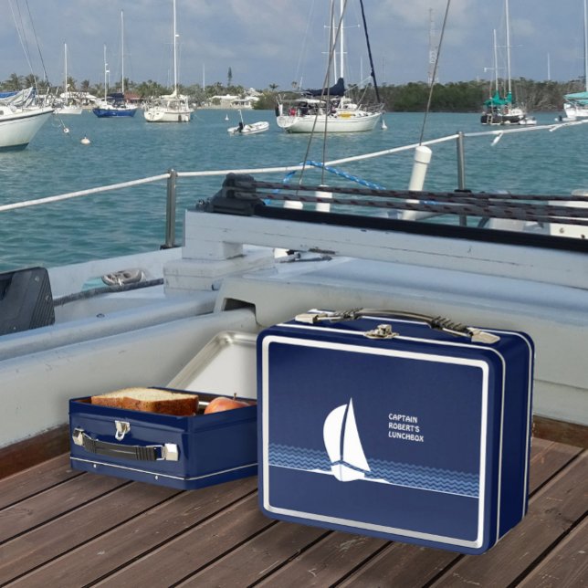 Bateau à voile Lunchbox avec nom personnalisable (Créateur téléchargé)