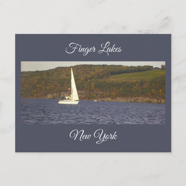 Bateau à voile sur le lac Carte postale (Devant)