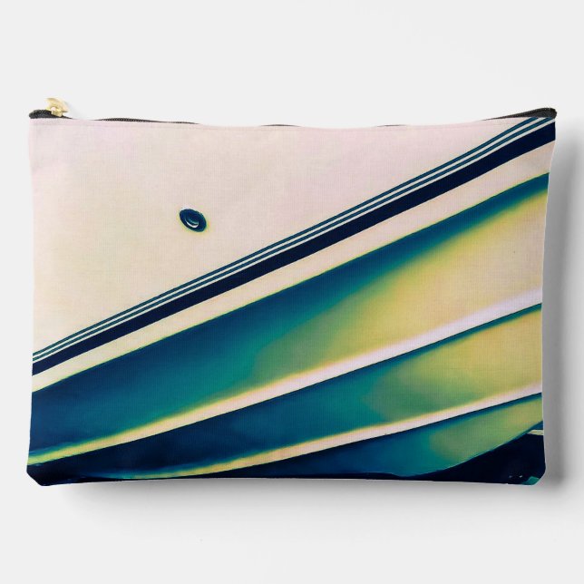 Bateau Abstrait en Bleu Print coupé Sac à coudre (Recto)