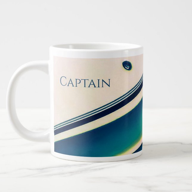 Bateau Abstrait en Mug de spécialités bleues (Gauche)