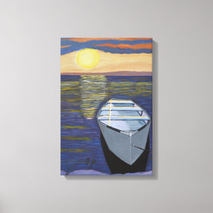 Bateau au bord du rivage Toile Art