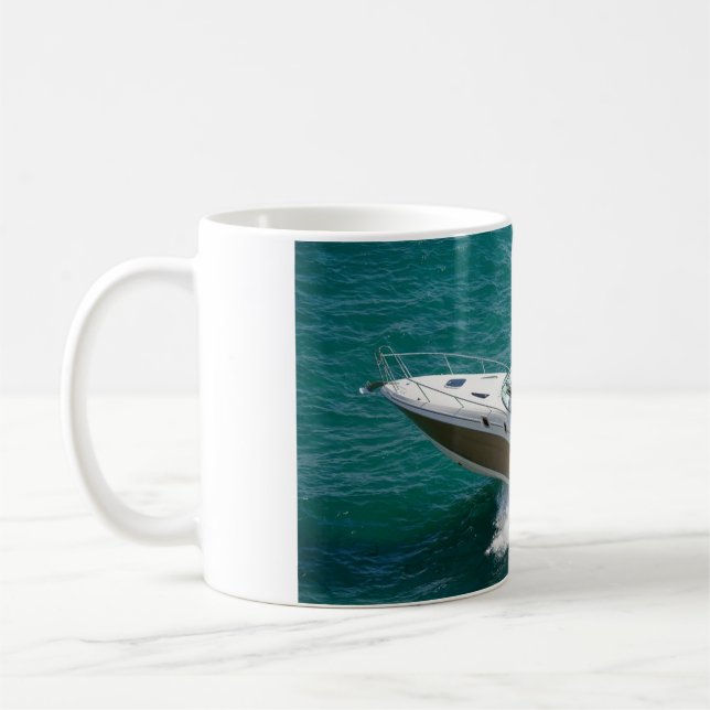 Bateau blanc en céramique de tasses de tasses de (Gauche)