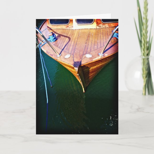 Bateau, carte de voeux (Devant)