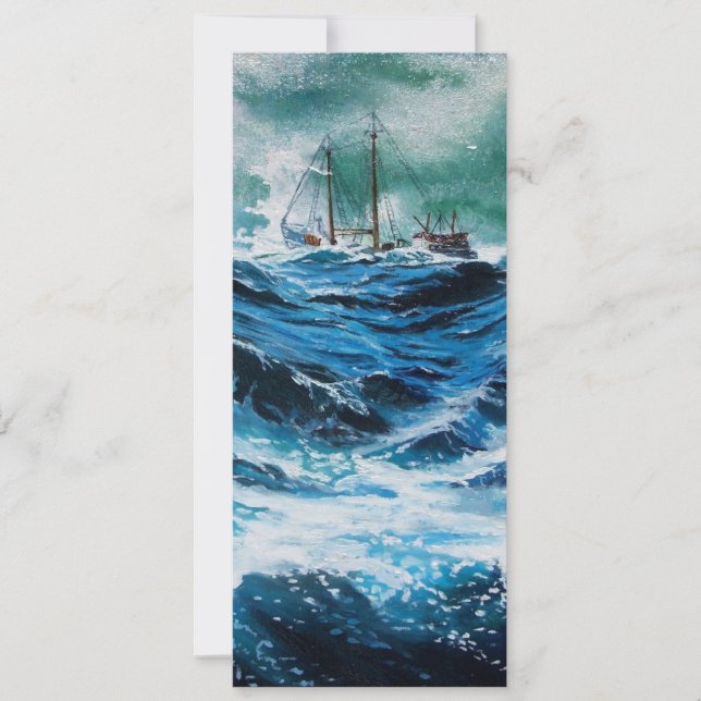 Bateau dans la mer dans la tempête (Devant)
