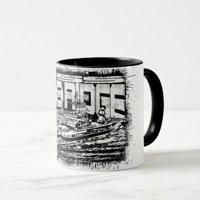Bateau de commandement Blue Ridge Combo Mug (Devant droit)