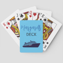 Bateau de croisière bleu Cartes à jouer
