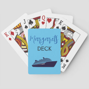Bateau de croisière bleu Cartes à jouer