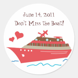 Bateau de croisière Enregistrer les stickers Date
