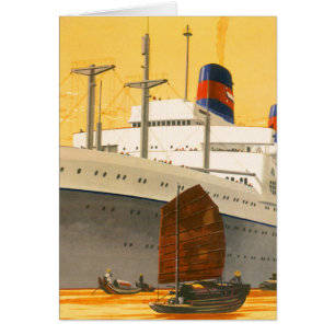 Bateau de croisière vintage vers l'Orient avec jon