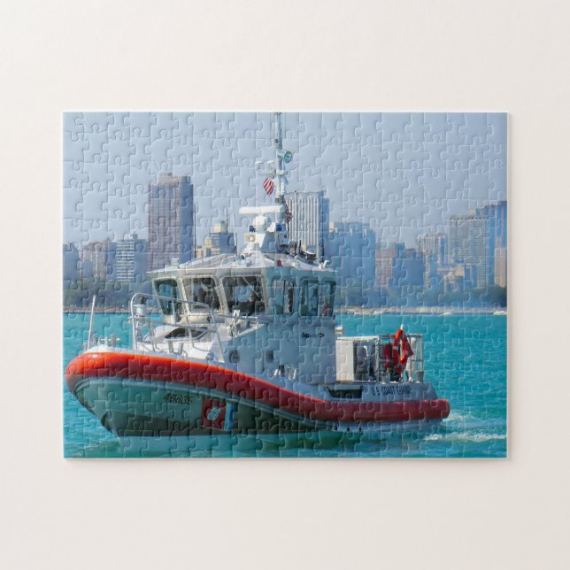 Bateau de garde-côte. Puzzle (Horizontal)