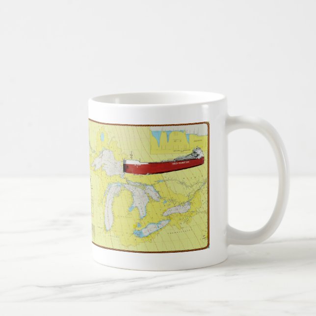 Bateau de Great Lakes CSL Niagra sur une tasse et (Droite)