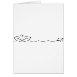 Bateau de papier de dérive
