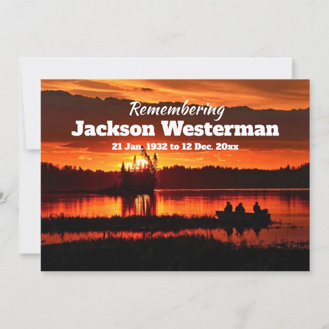 Bateau de pêche sur Lake Memorial Invitation (Devant)