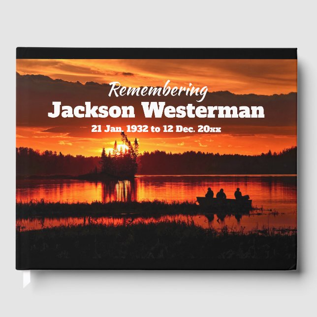 Bateau de pêche sur Lake Memorial Livre d'or (Recto)