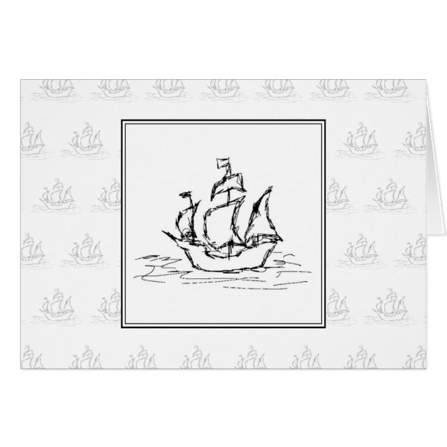 Bateau de pirate noir et blanc. Sur le modèle de (Devant Horizontal)