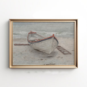 Bateau Échoué Impression, Art Mural Vintage, Paysa