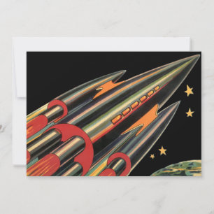Bateau-fusée de science-fiction vintage par Space 